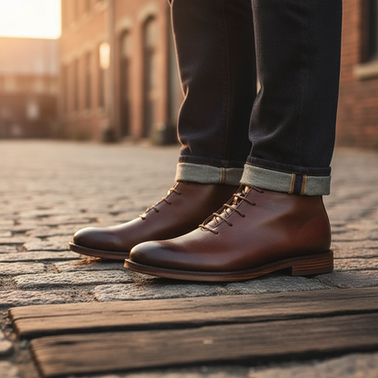 Botines de piel premium para hombre