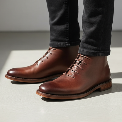 Botines de piel premium para hombre