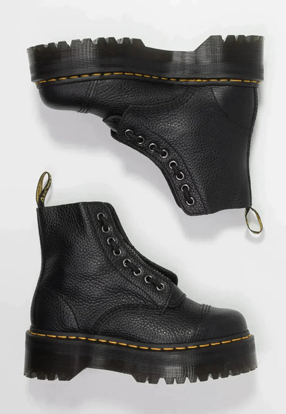 Botines elegantes de piel para mujer con tacón estable y suela antideslizante