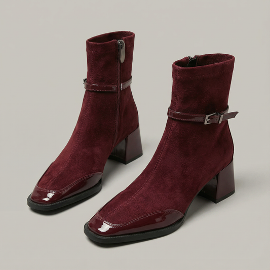 Botines ortopédicos con punta cuadrada para mujer