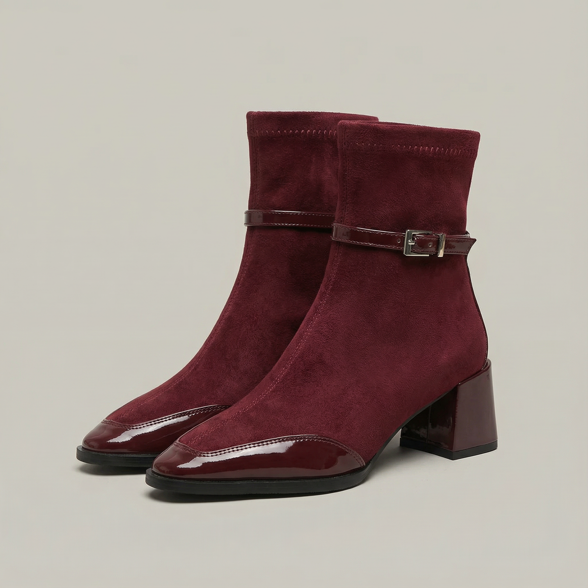 Botines ortopédicos con punta cuadrada para mujer