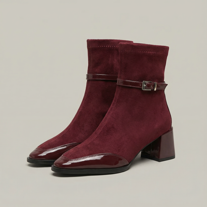 Botines ortopédicos con punta cuadrada para mujer