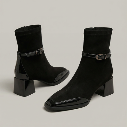 Botines ortopédicos con punta cuadrada para mujer