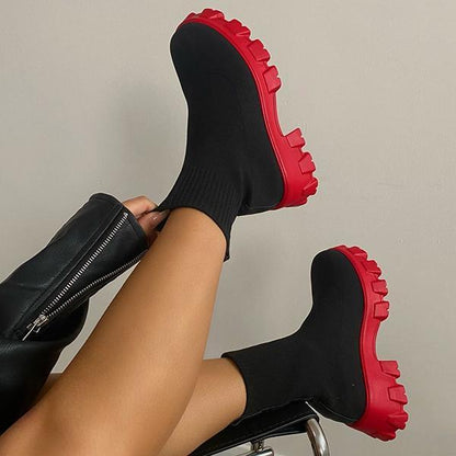 Botines tipo calcetín para mujer