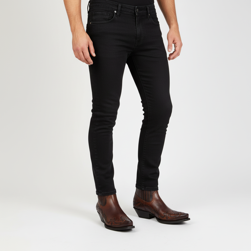 Botines vaqueros de piel