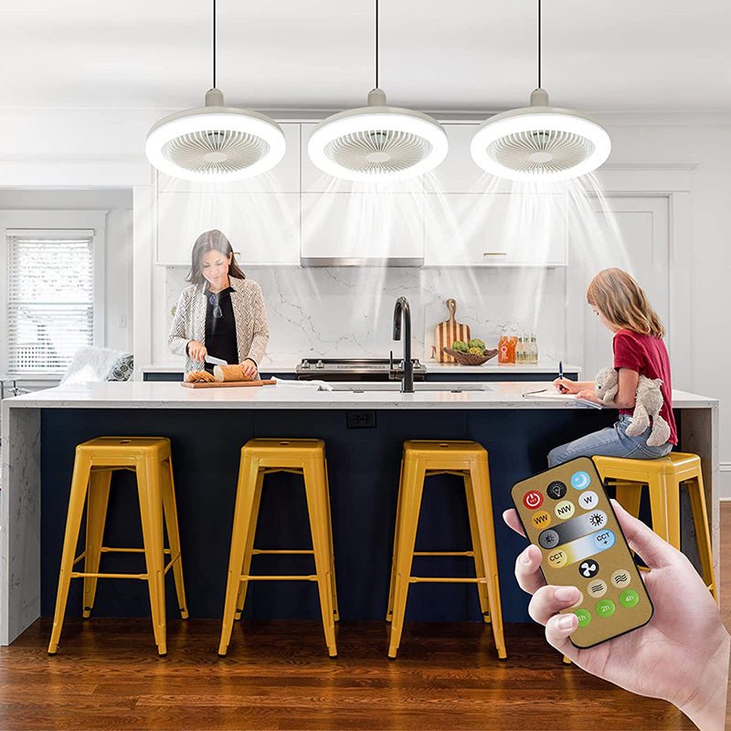 BREEZELIGHT – Ventilador de Techo con Portalámparas y Control Remoto