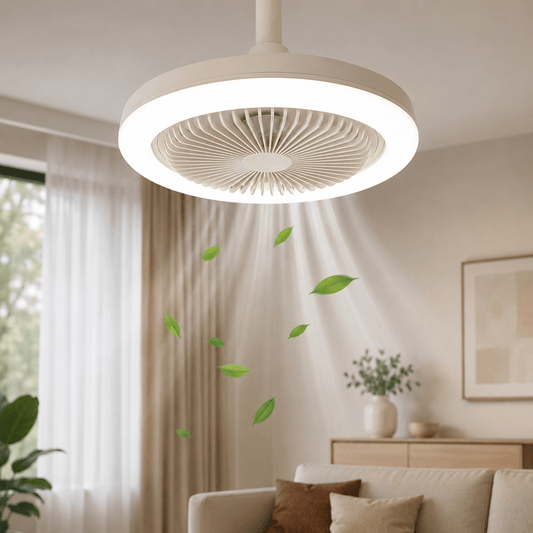 BREEZELIGHT – Ventilador de Techo con Portalámparas y Control Remoto
