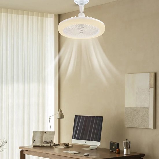 BREEZELIGHT – Ventilador de Techo con Portalámparas y Control Remoto