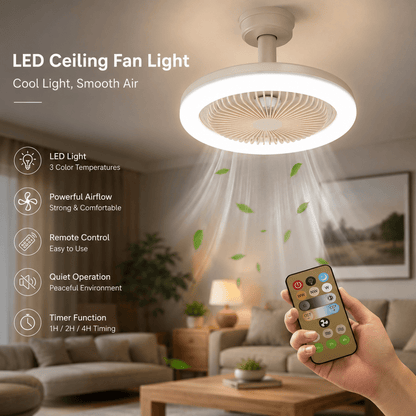 BREEZELIGHT – Ventilador de Techo con Portalámparas y Control Remoto