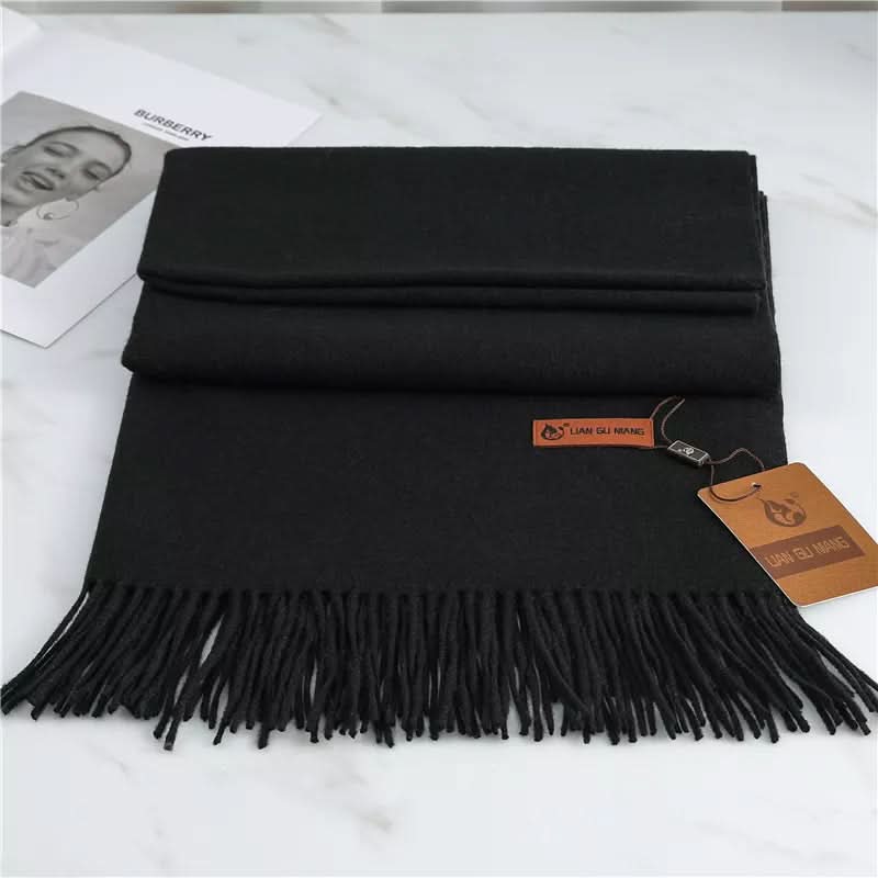 Bufanda de cachemira con flecos, cálida y elegante
