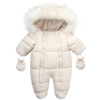 Buzo de invierno para bebé con guantes integrados