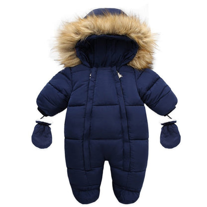 Buzo de invierno para bebé con guantes integrados