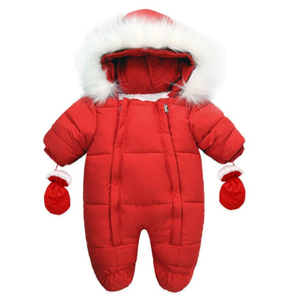 Buzo de invierno para bebé con guantes integrados