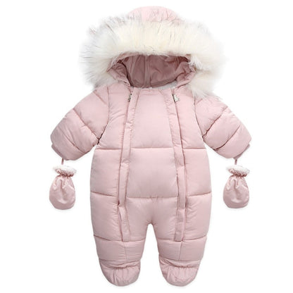 Buzo de invierno para bebé con guantes integrados