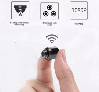 Cámara Mini WiFi AetherGuard con Visión Nocturna 1080P Video del Reino Unido y Audio Claro