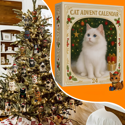 Calendario de Adviento 3D de gatos con cuenta atrás para las fiestas navideñas