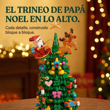 Calendario de Adviento Árbol de Navidad de Bloques, 833 Piezas en 24 Cajas Sorpresa