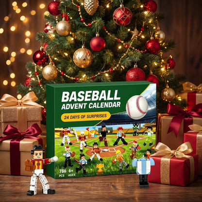 Calendario de Adviento de Béisbol, 786 Piezas con Jugadores y Estadio de Bloques