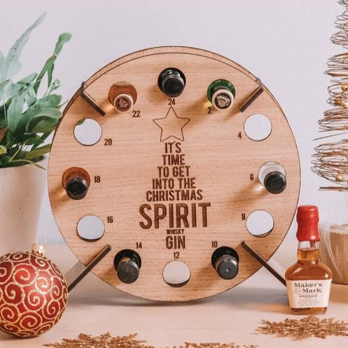Calendario de Adviento de madera para cerveza 2026 – Calendario de cuenta atrás de Navidad de 24 días