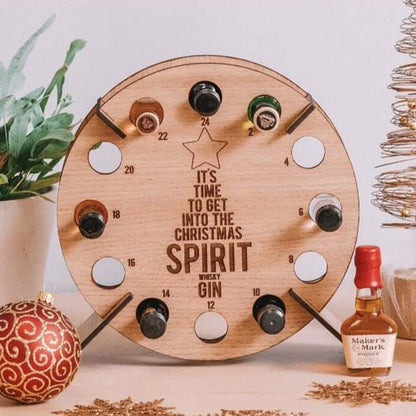 Calendario de Adviento de madera para cerveza 2026 – Calendario de cuenta atrás de Navidad de 24 días