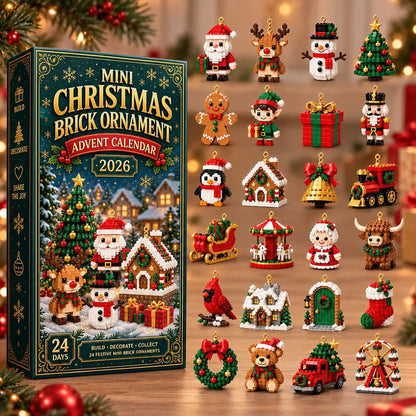 Calendario de Adviento de Navidad con 24 minifiguras navideñas de bloques de construcción