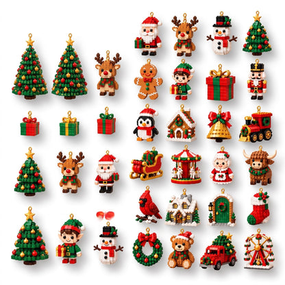 Calendario de Adviento de Navidad con 24 minifiguras navideñas de bloques de construcción