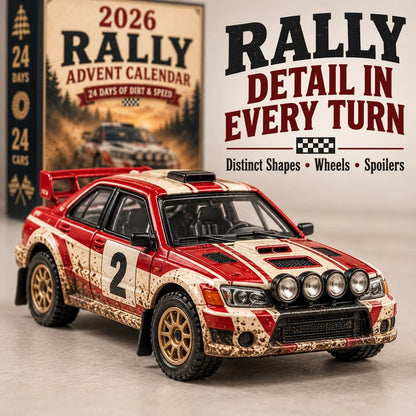 Calendario de Adviento de rally 2026 – 24 días llenos de coches de rally para coleccionar