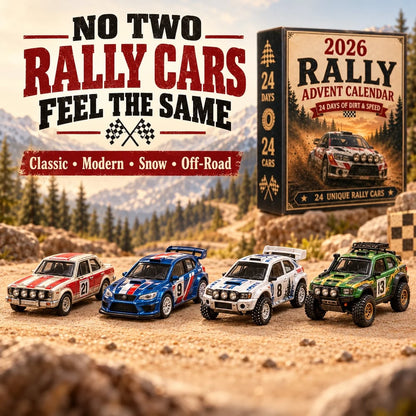 Calendario de Adviento de rally 2026 – 24 días llenos de coches de rally para coleccionar