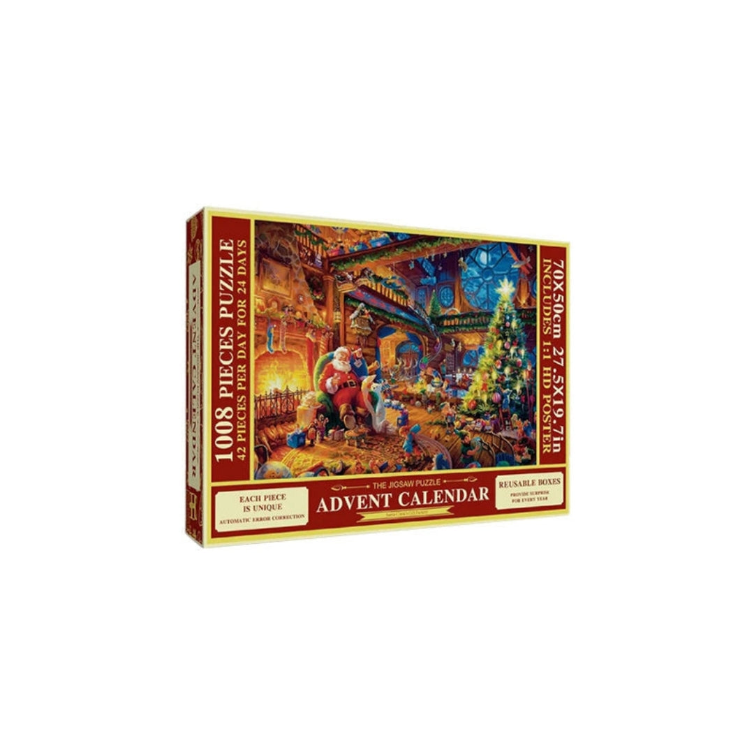 Calendario de Adviento de rompecabezas navideño