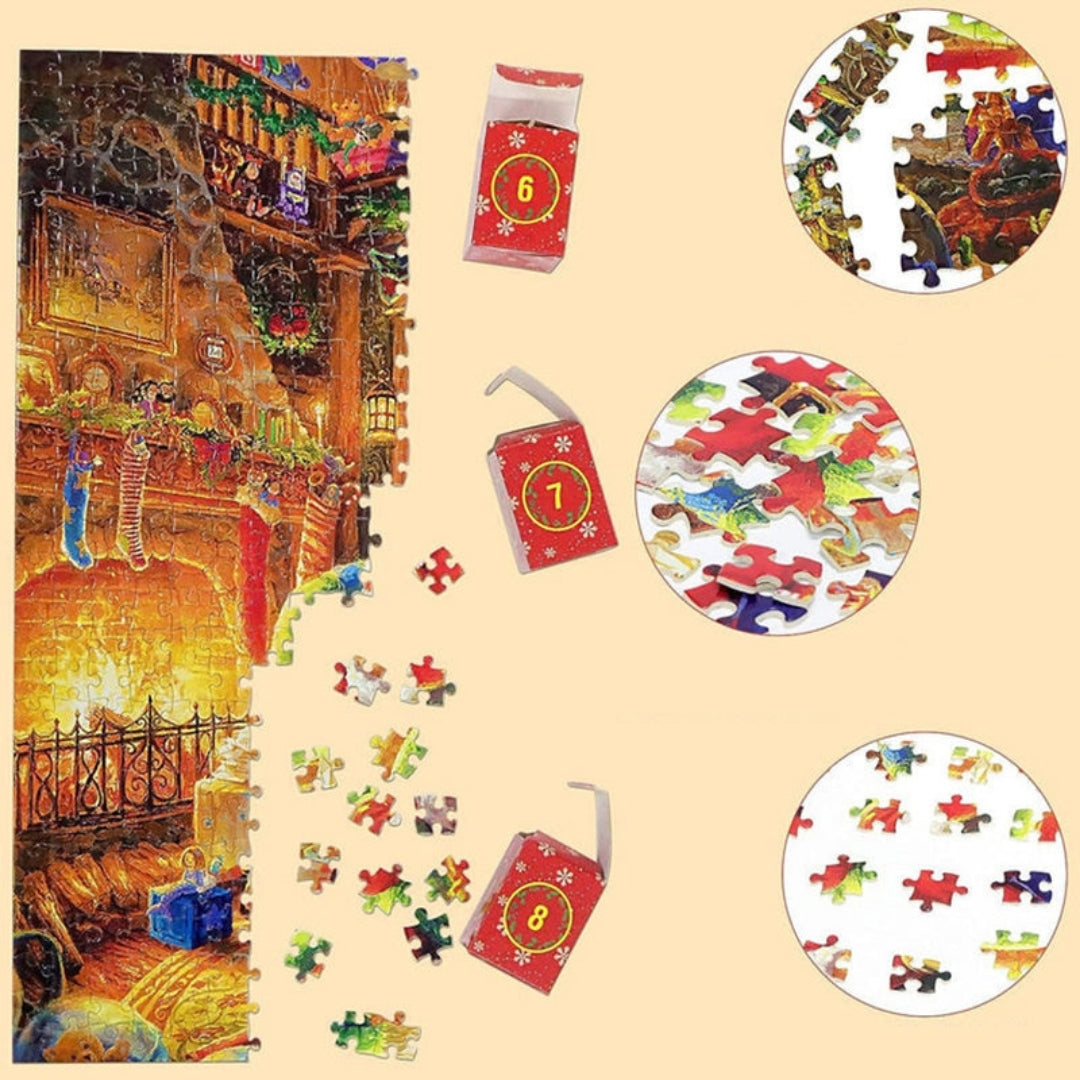 Calendario de Adviento de rompecabezas navideño