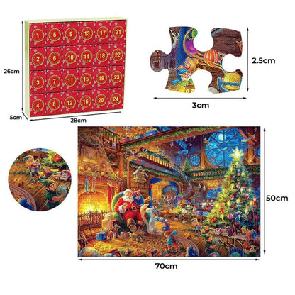 Calendario de Adviento de rompecabezas navideño