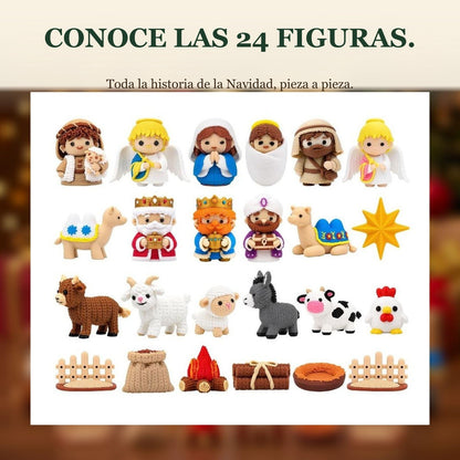 Calendario de Adviento del Belén con 24 Figuras Impresas en 3D