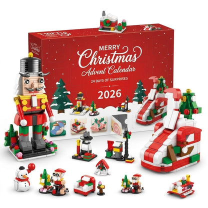 Calendario de Adviento Navideño de 12 Días, 14 Construcciones 6 en 1, 8 Estilos