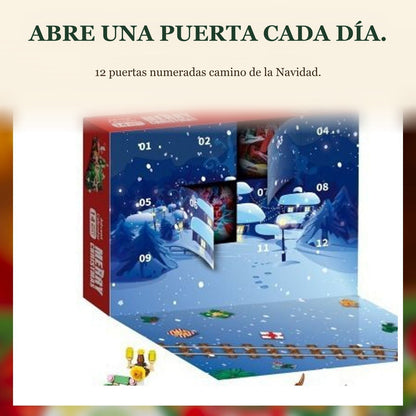 Calendario de Adviento Navideño de 12 Días, 14 Construcciones 6 en 1, 8 Estilos