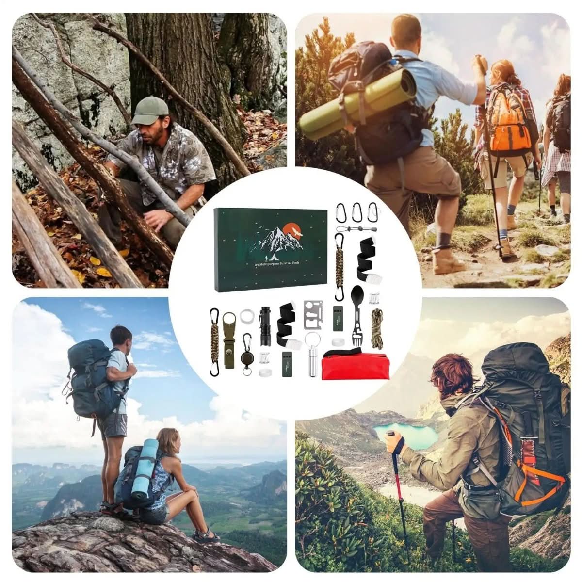 Calendario de adviento para hombre: 24 herramientas de exterior para aventuras