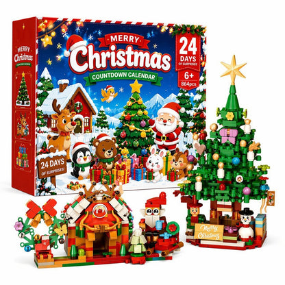 Calendario de Adviento Pueblo Navideño de Bloques, 864 Piezas