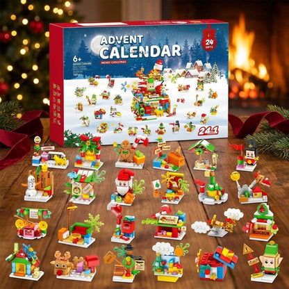 Calendario de Adviento Taller de Papá Noel, 24 en 1, 769 Piezas de Bloques
