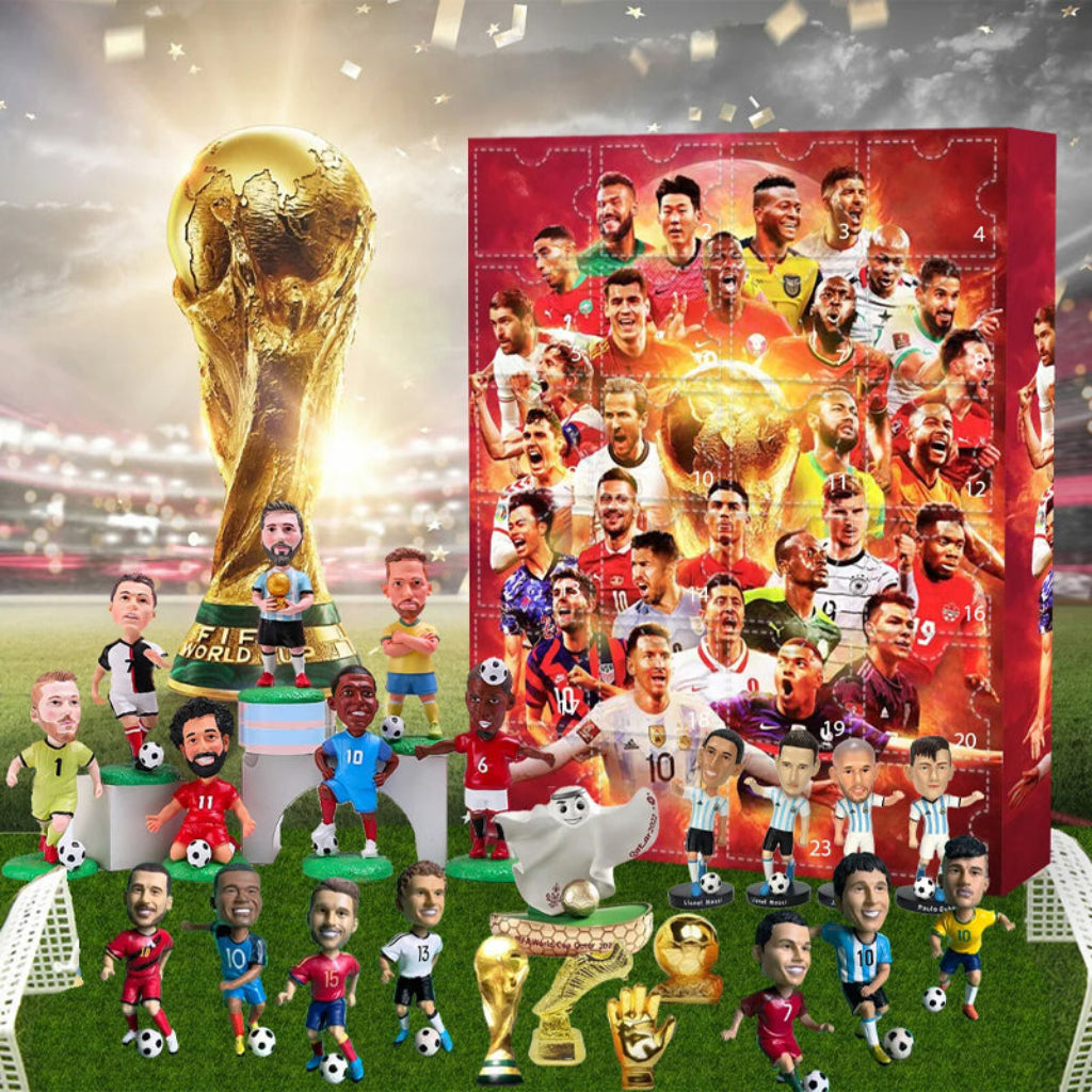Calendario de Adviento temático de fútbol - Set de regalo con minifiguras de juguete