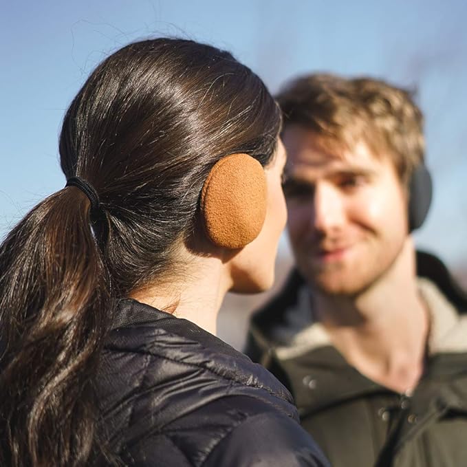 Calentadores de Oídos de Forro Polar Sin Banda para Hombres y Mujeres - FleeceBuds