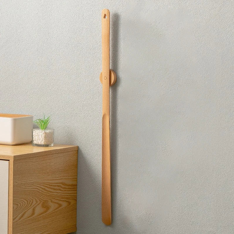 Calzador de madera de mango largo con soporte magnético