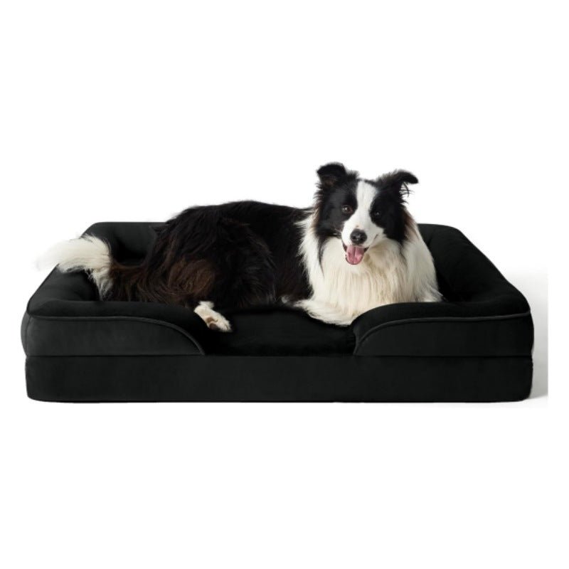 Cama ortopédica para perros para alivio articular con funda de terciopelo desenfundable
