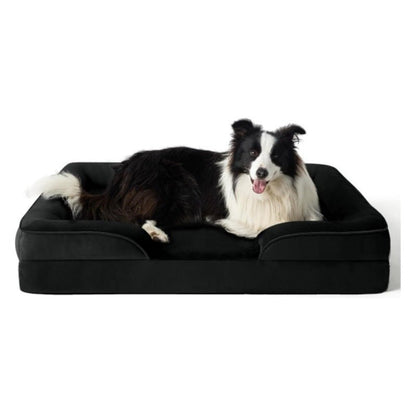 Cama ortopédica para perros para alivio articular con funda de terciopelo desenfundable