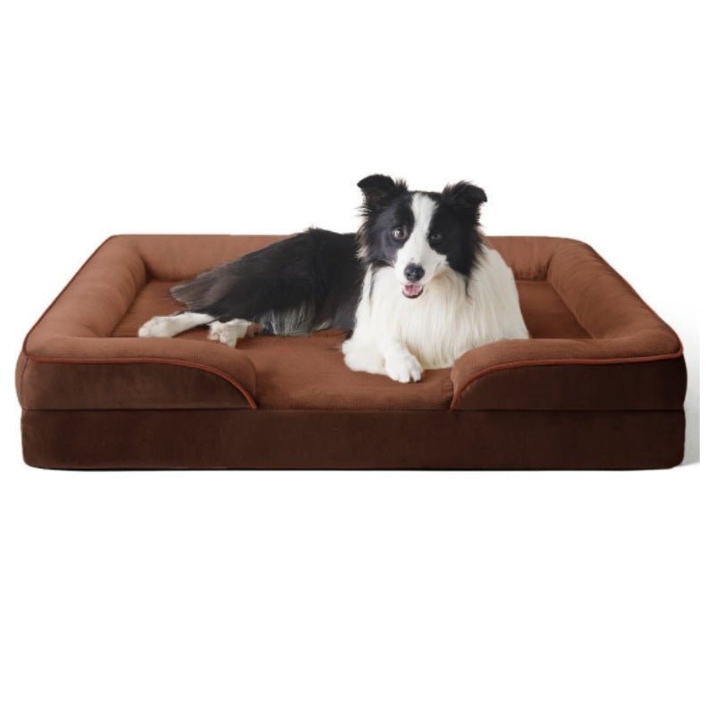 Cama ortopédica para perros para alivio articular con funda de terciopelo desenfundable