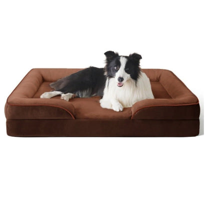 Cama ortopédica para perros para alivio articular con funda de terciopelo desenfundable