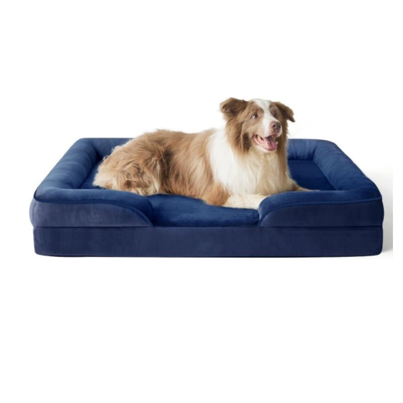Cama ortopédica para perros para alivio articular con funda de terciopelo desenfundable