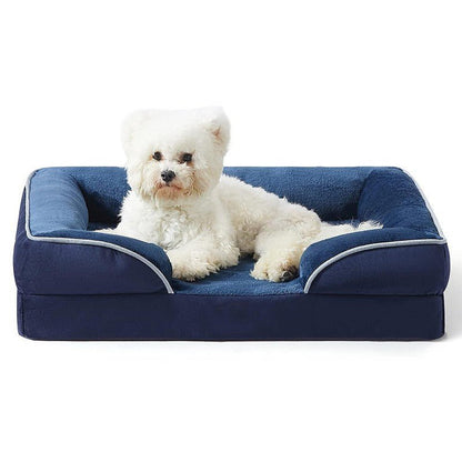 Cama ortopédica para perros para alivio articular con funda de terciopelo desenfundable