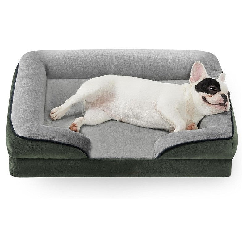 Cama ortopédica para perros para alivio articular con funda de terciopelo desenfundable