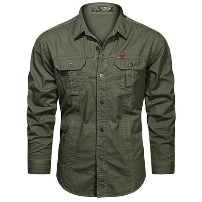 Camisa abotonada de manga larga para hombre