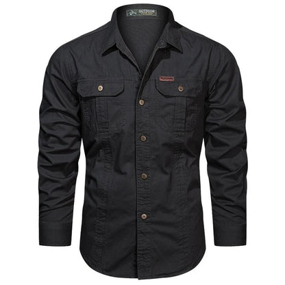 Camisa abotonada de manga larga para hombre