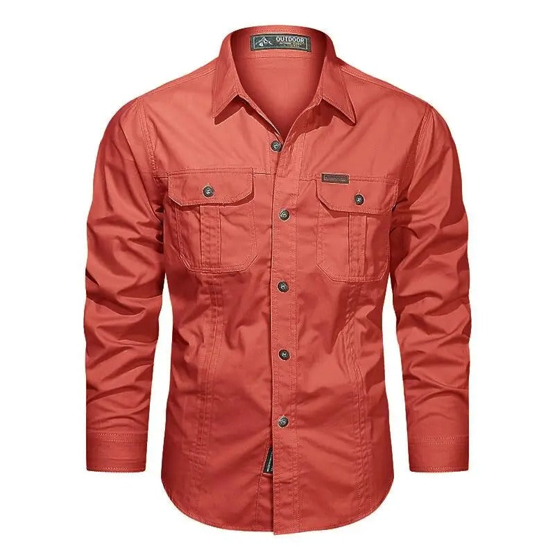 Camisa abotonada de manga larga para hombre